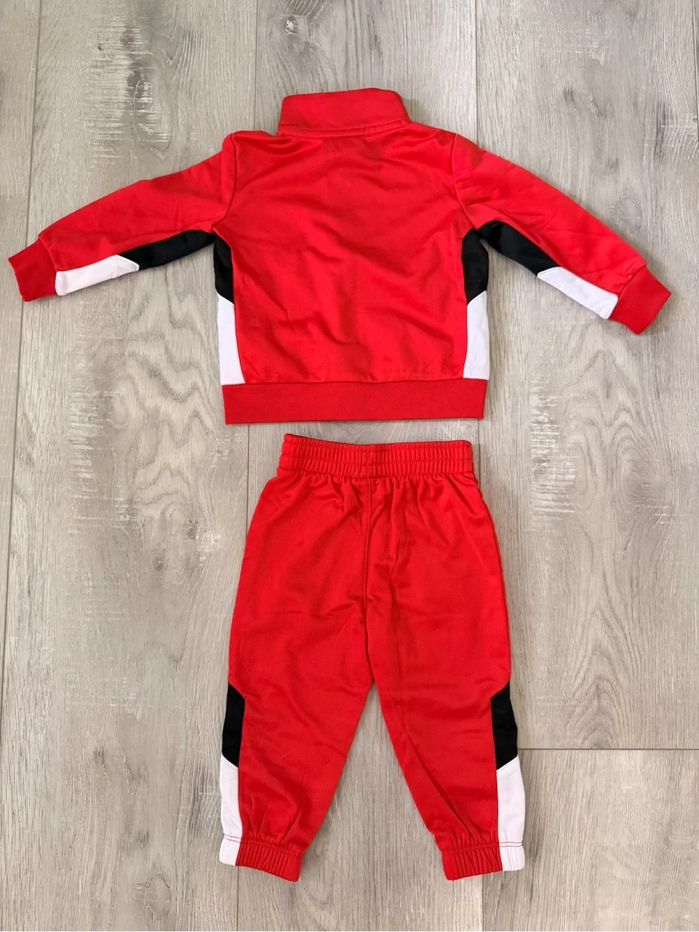Nike Kids Red Track Jacket & Joggers Set with Black and White Accents